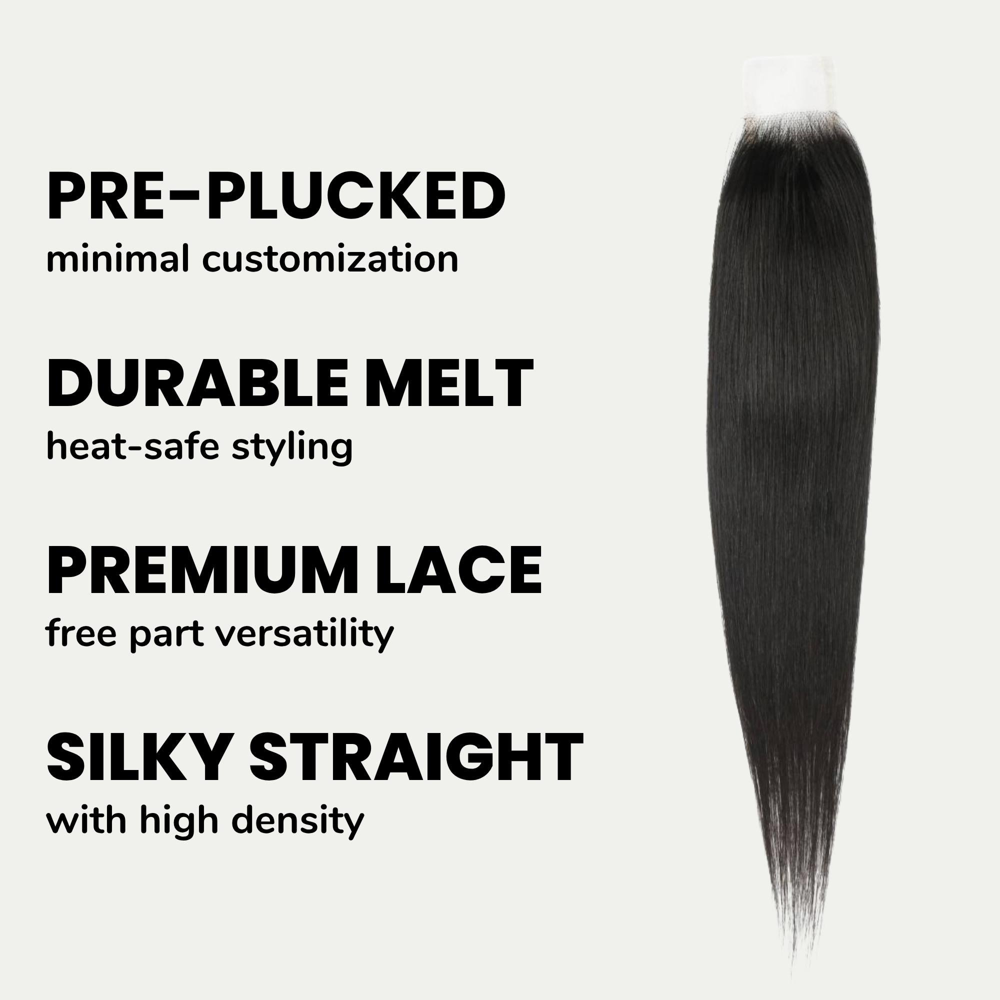 Brazilian Silky Straight 2x6 Transparent Lace Human Hair Closure - Private Label
