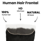 Brazilian Straight 13x4 HD Lace Human Hair Frontal - Private Label