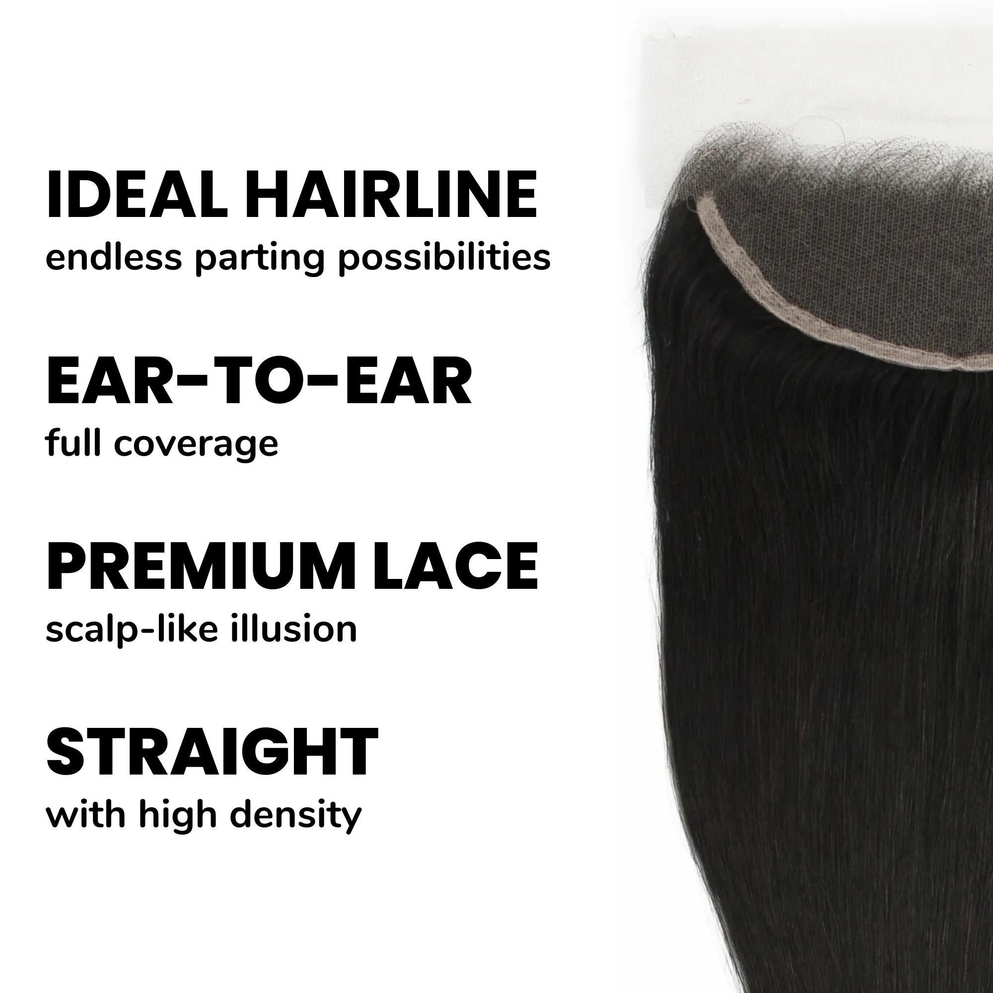 Brazilian Straight 13x4 HD Lace Human Hair Frontal - Private Label