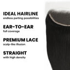 Brazilian Straight 13x4 HD Lace Human Hair Frontal - Private Label