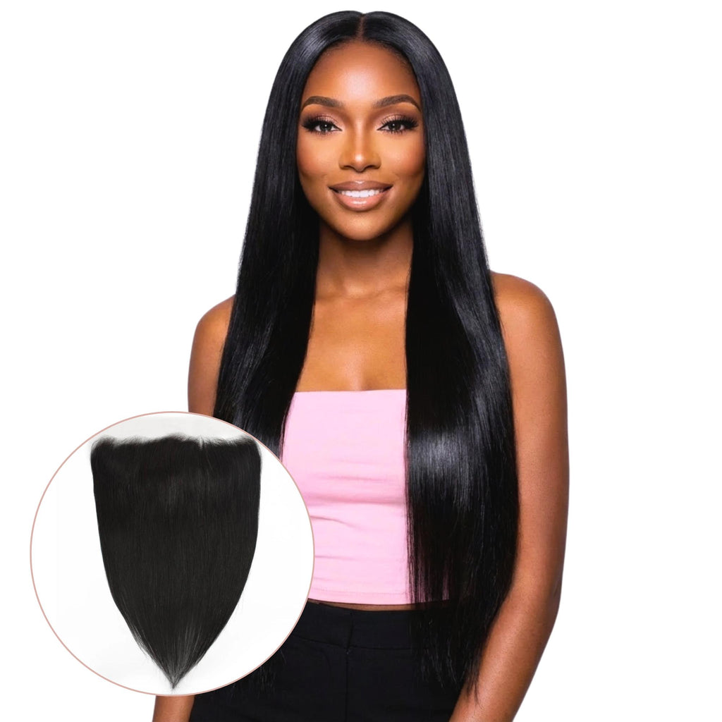 Brazilian Straight 13x4 HD Lace Human Hair Frontal - Private Label