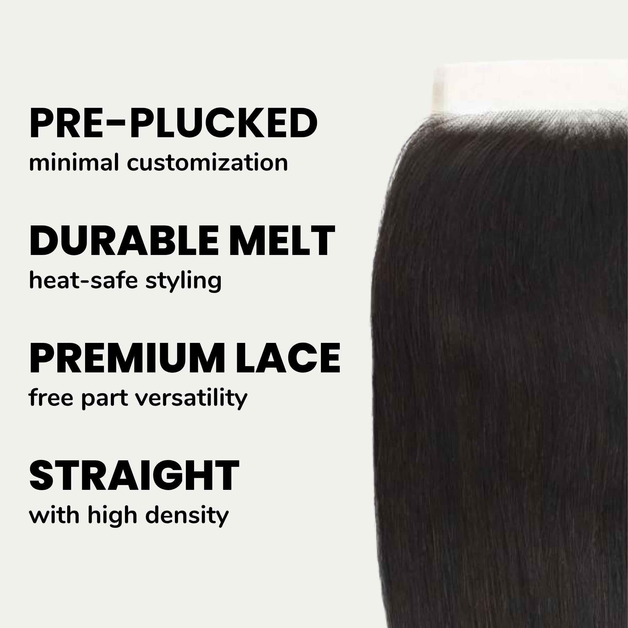 Brazilian Straight 4x4 HD Lace 100% Human Hair Closure