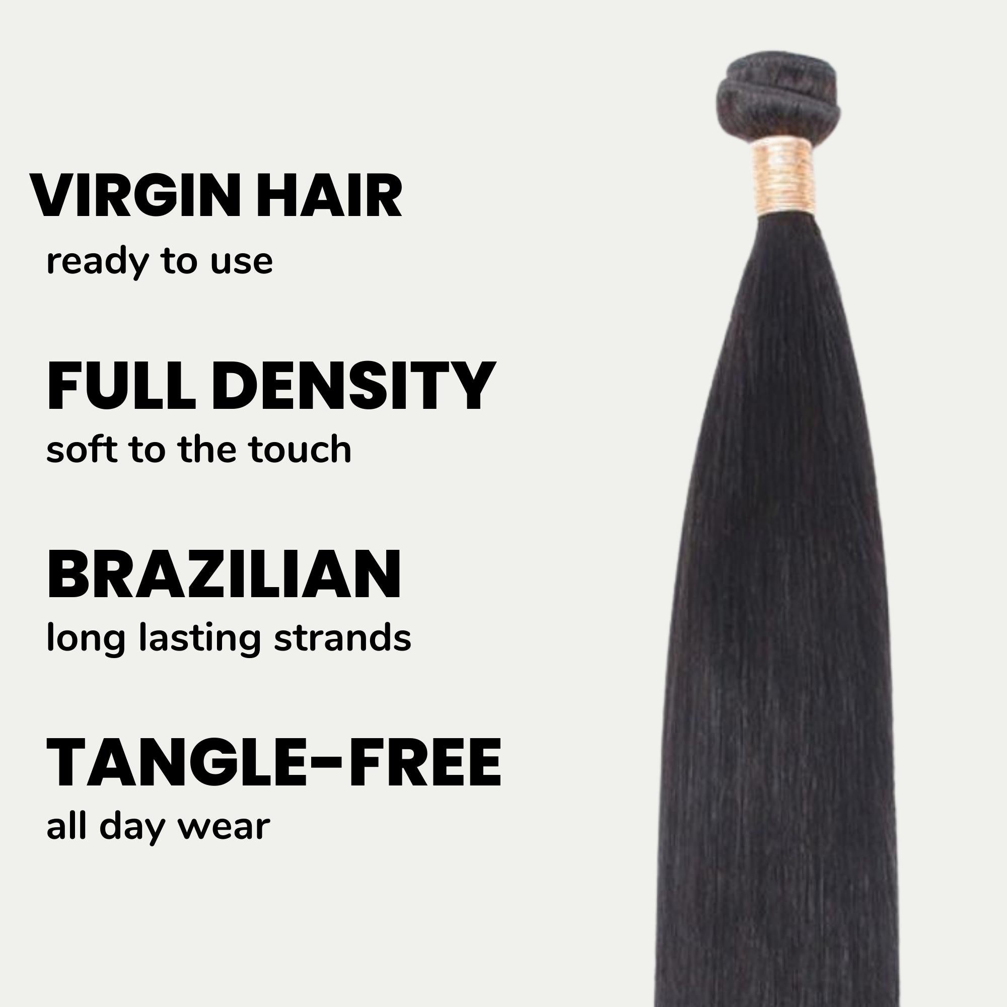 Brazilian Straight 100% Human Hair Bundles - Private Label