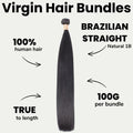 Brazilian Straight 100% Human Hair Bundles - Private Label