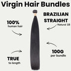 Brazilian Straight 100% Human Hair Bundles - Private Label