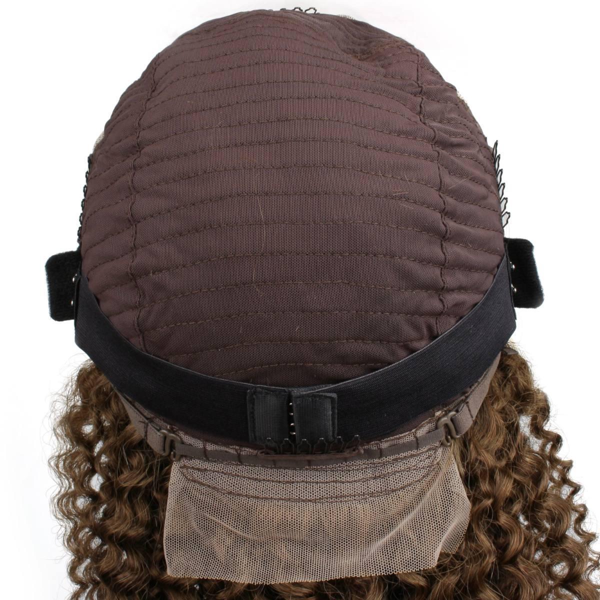 Brown Kinky Curly 13x4 Transparent Lace Front Wig - Private Label