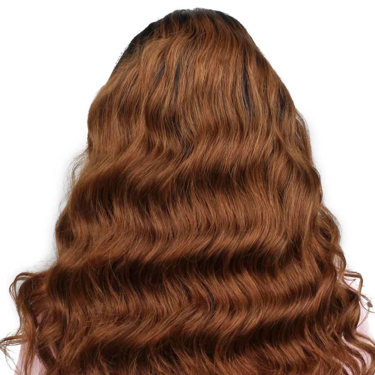 Brown Ombre Wavy 5x5 Transparent Closure Wig - Private Label