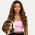 Brown Ombre Wavy 5x5 Transparent Closure Wig - Private Label
