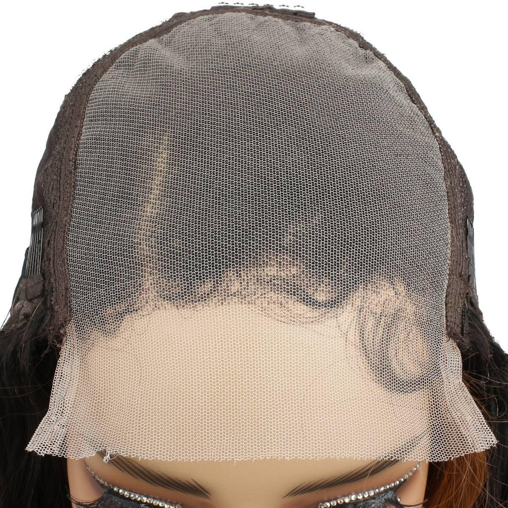 Brown Ombre Wavy 5x5 Transparent Closure Wig - Private Label