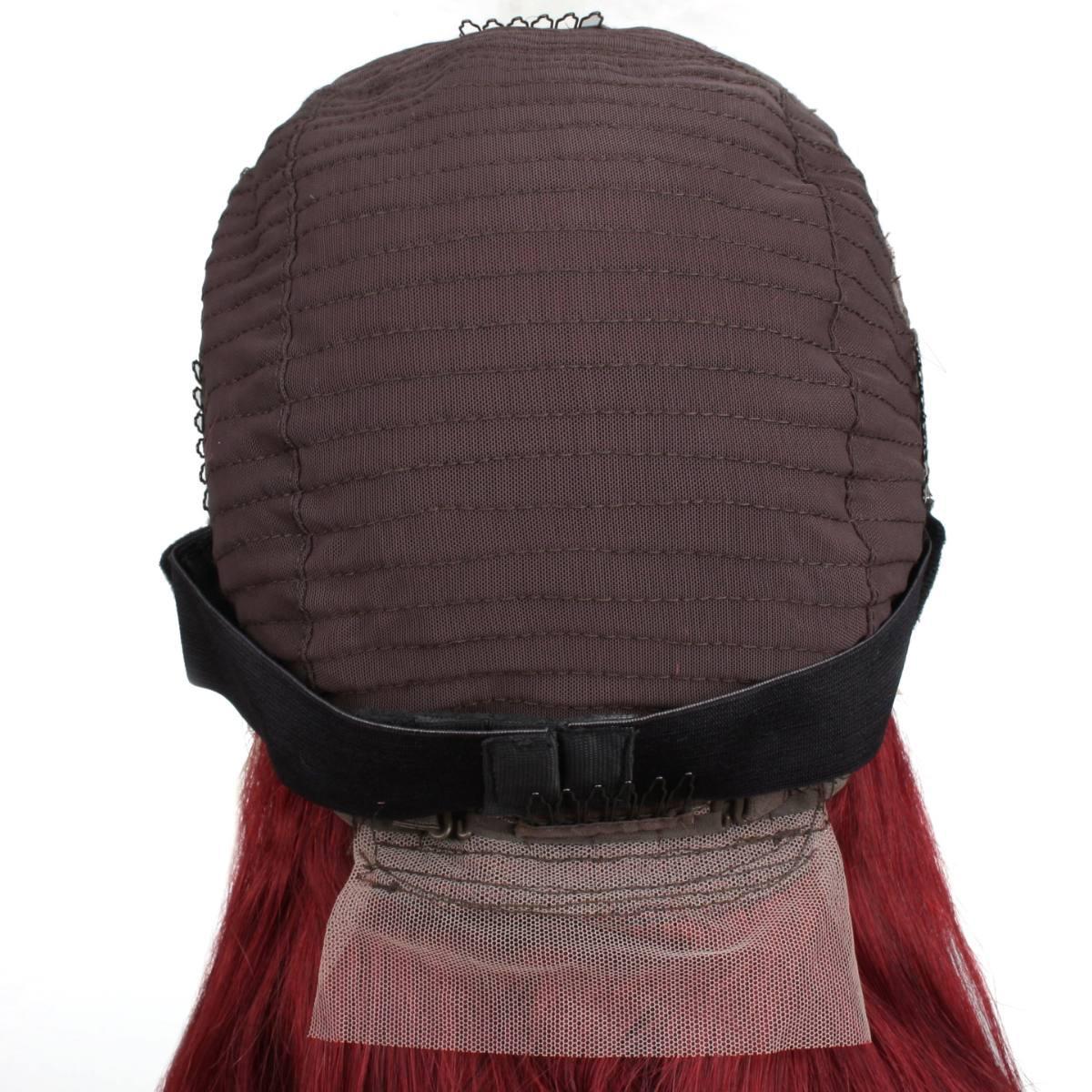 Burgundy Body Wave 13x4 Transparent Lace Front Wig - Private Label