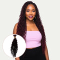 Burgundy Deep Wave Color 99J Bulk 100% Human Braiding Hair - Private Label