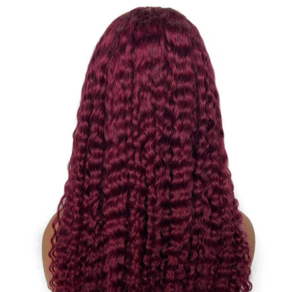 Burgundy Ocean Wave V Part 100% Human Hair Wig - Private Label