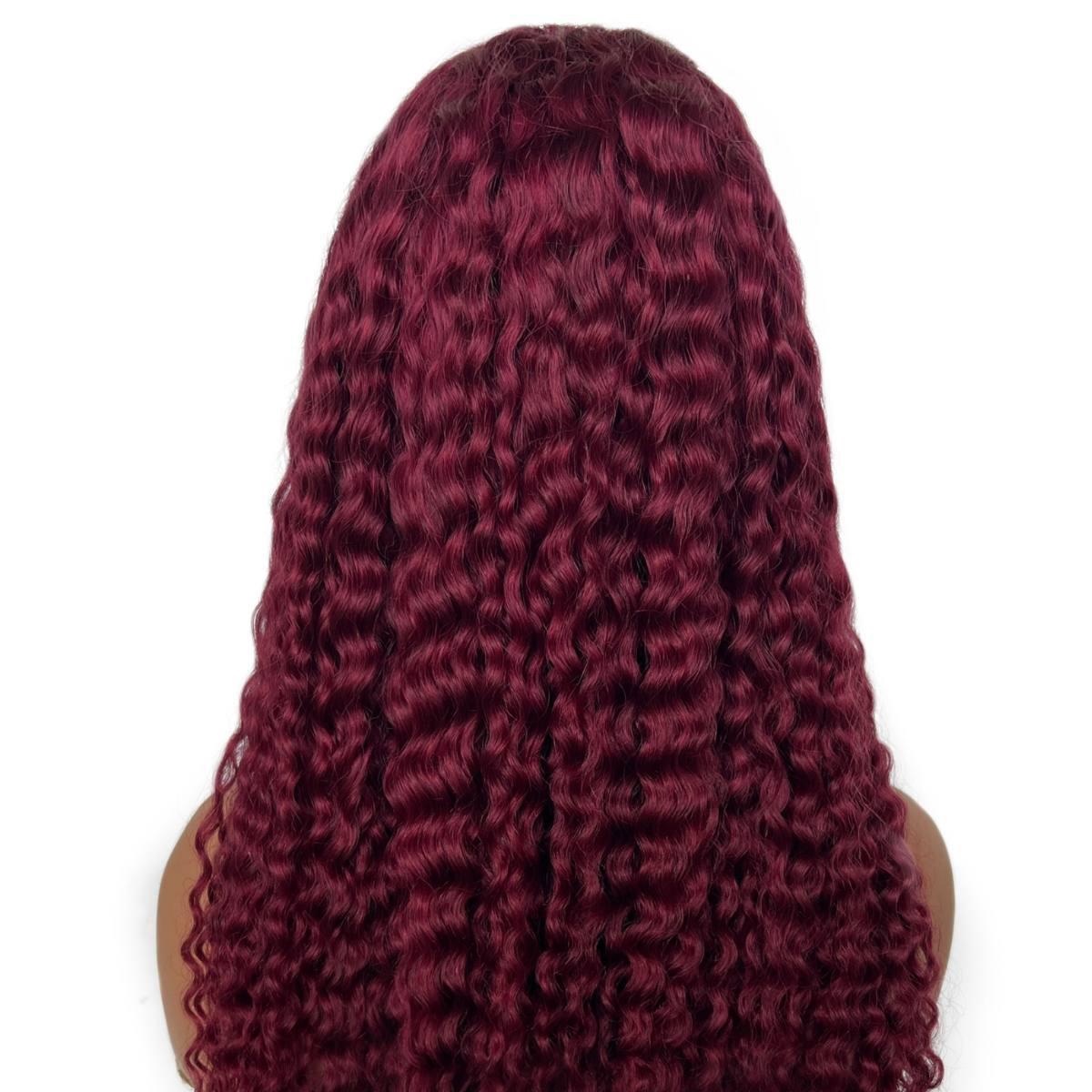 Burgundy Ocean Wave V Part 100% Human Hair Wig - Private Label