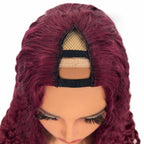 Burgundy Ocean Wave V Part 100% Human Hair Wig - Private Label