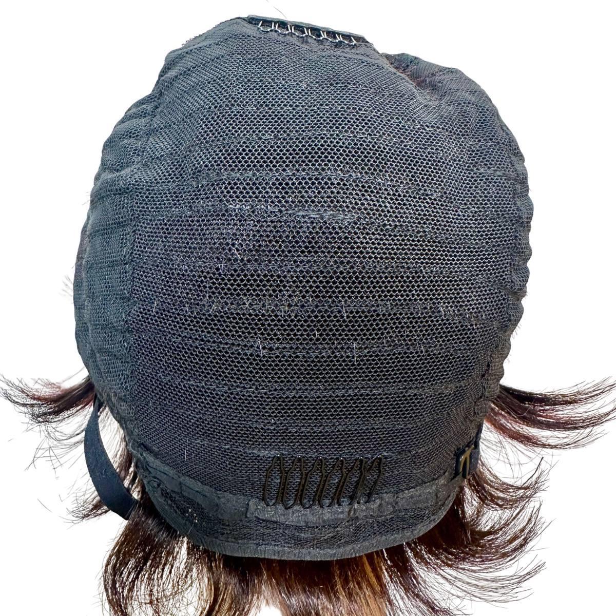 Burgundy Short Pixie Wig Cap Back