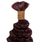 Burgundy Deep Wave Color 99J Bulk 100% Human Braiding Hair - Private Label