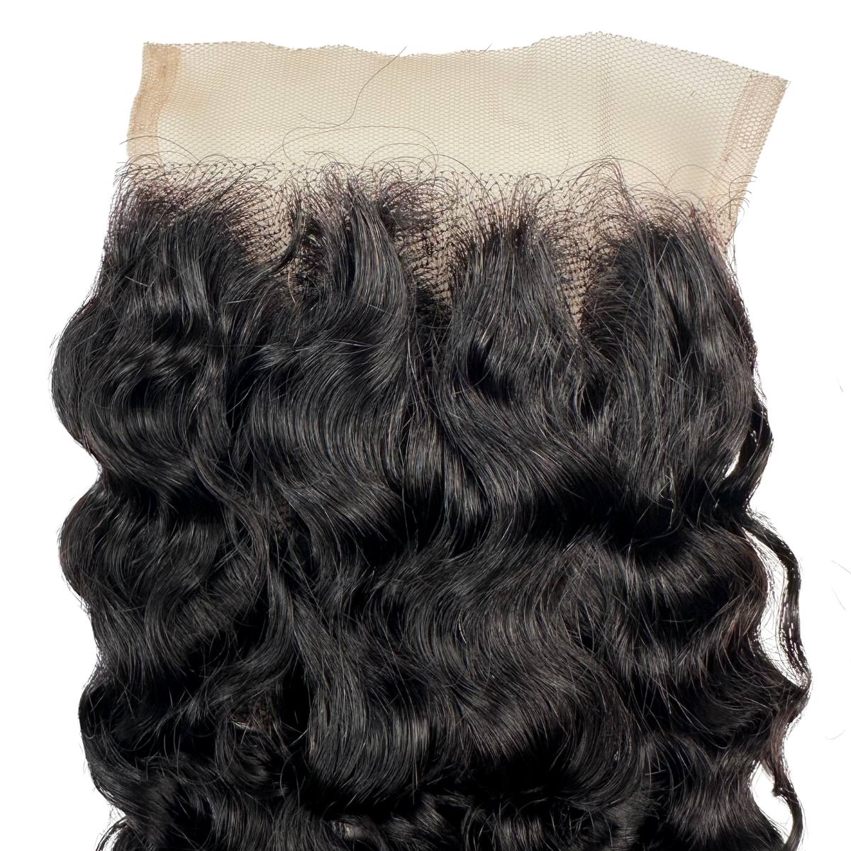 Burmese Curly 4x4 Swiss Lace Human Hair Closure - Private Label