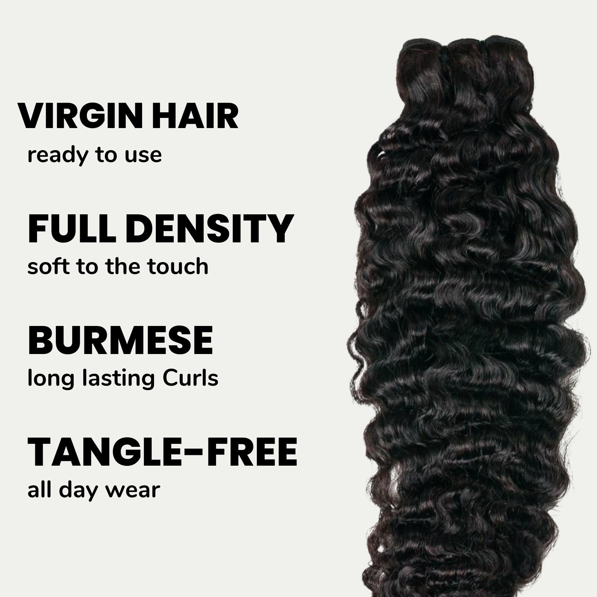Burmese Curly 100% Human Hair Bundles - Private Label