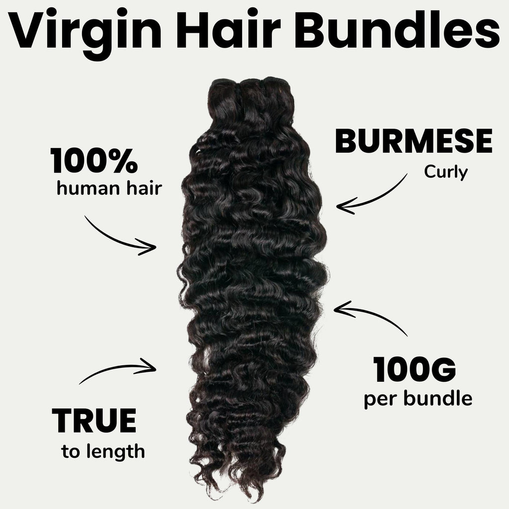 Burmese Curly 100% Human Hair Bundles - Private Label