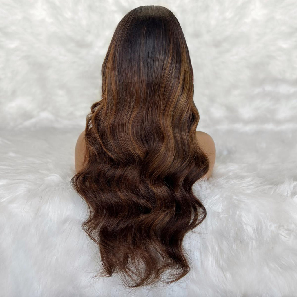 Celine Glueless 5x5 HD Lace Professionally Colored 100% Human Hair Closure Wig - Private Label