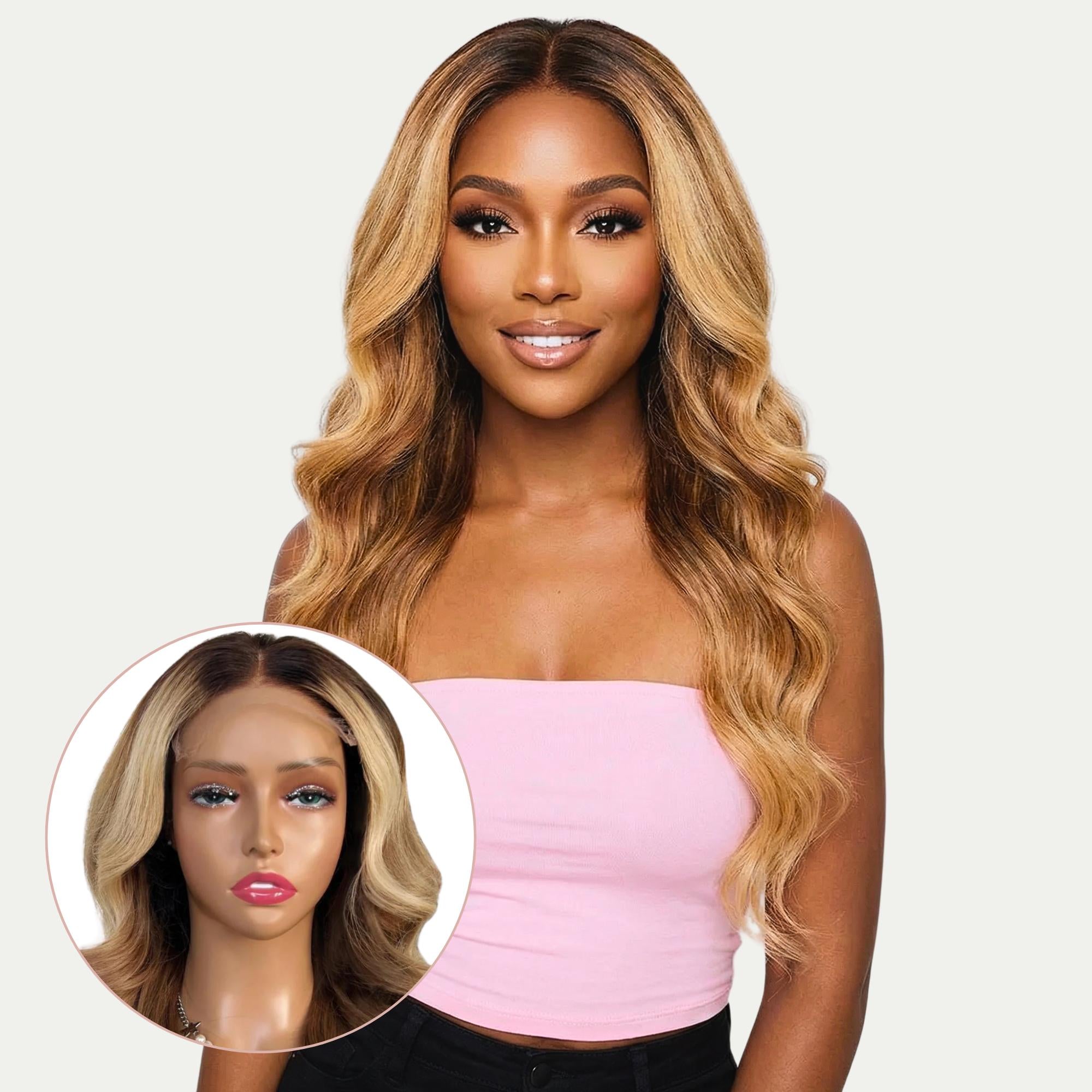 Charlotte Glueless 5x5 HD Lace Professionally Colored 100% Human Hair Closure Wig - Private Label