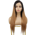 Chestnut Ombre Straight 13x4 Transparent Lace Front Wig - Private Label