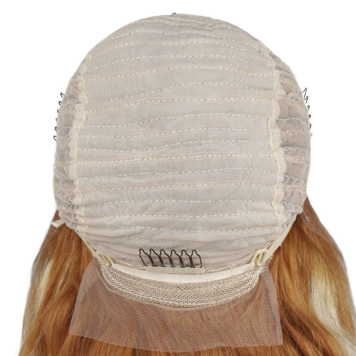 Copper Blonde Highlight Straight 13x4 Transparent Lace Front Wig - Private Label