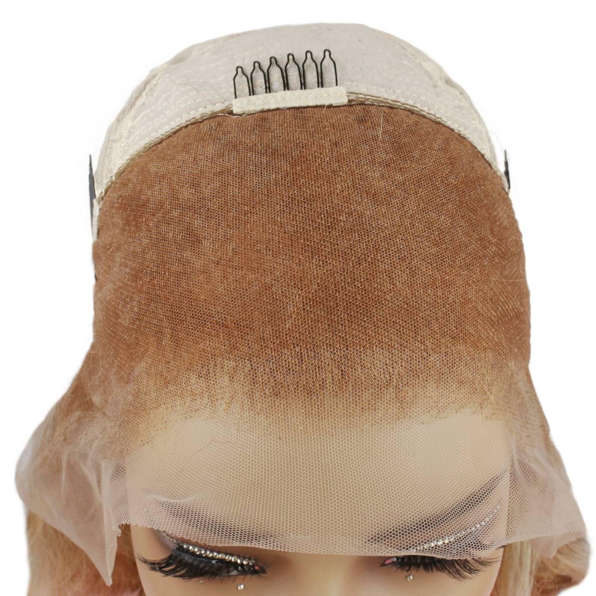 Copper Blonde Highlight Straight 13x4 Transparent Lace Front Wig - Private Label