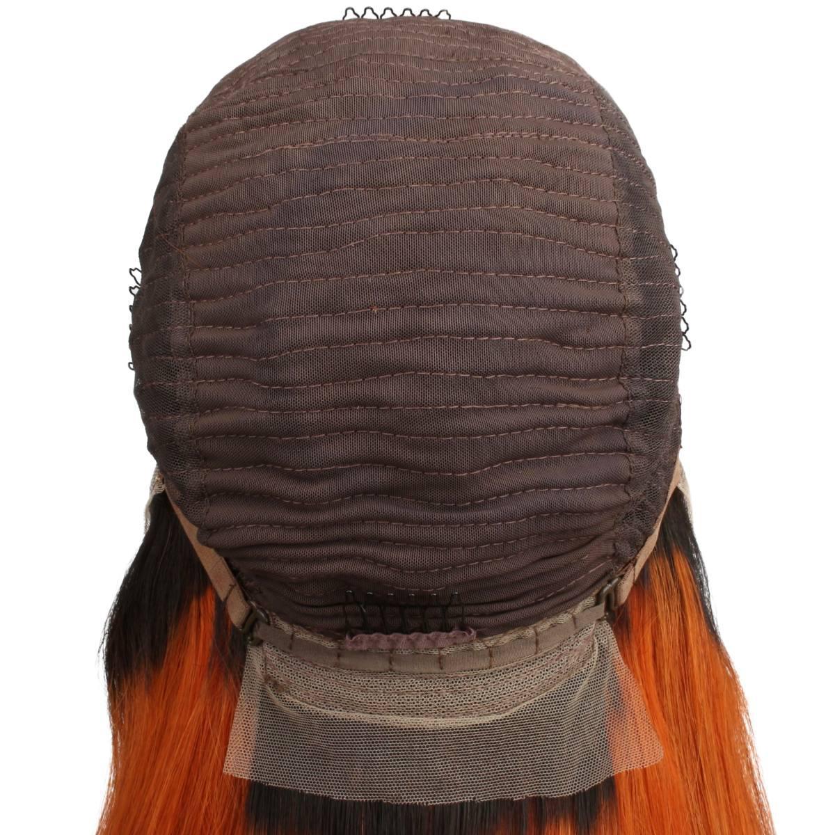 Copper Ombre Straight 13x4 Transparent Lace Front Wig - Private Label