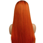 Copper Ombre Straight 13x4 Transparent Lace Front Wig - Private Label