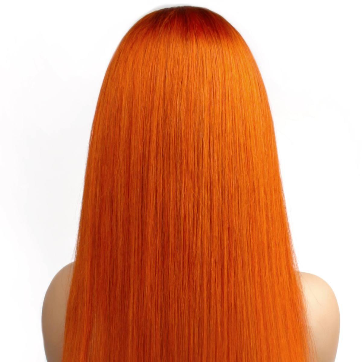 Copper Straight 13x4 Transparent Lace Front Wig - Private Label