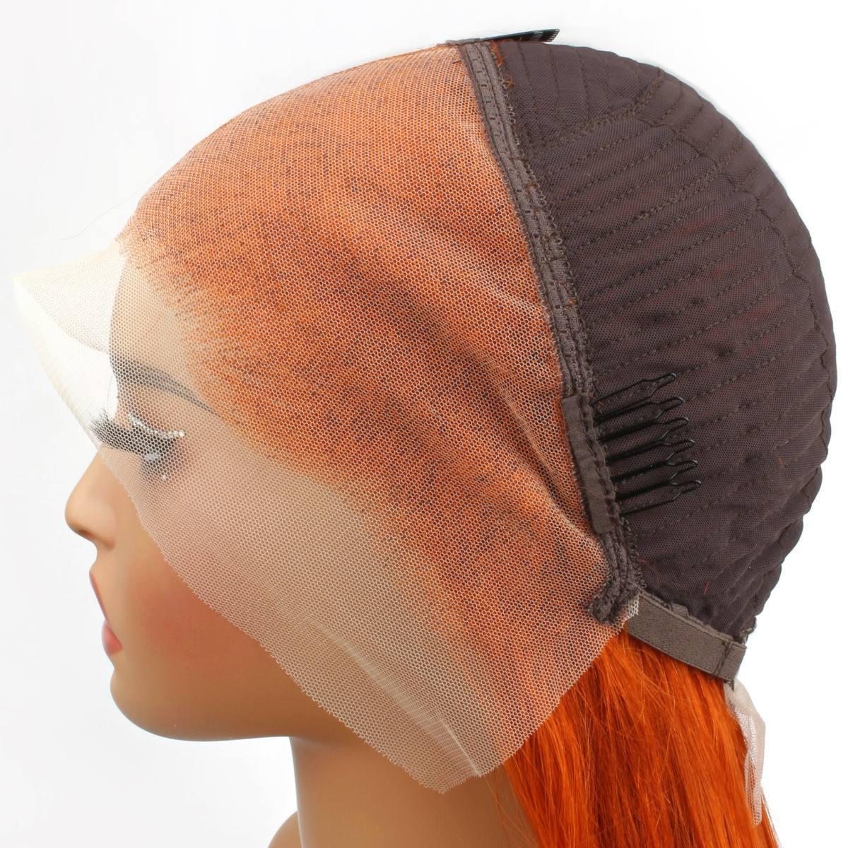 Copper Straight 13x4 Transparent Lace Front Wig - Private Label
