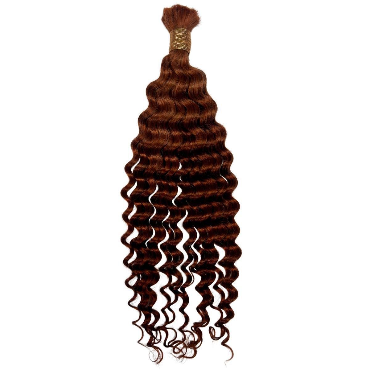 Copper Deep Wave Color 350 Bulk 100% Human Braiding Hair - Private Label