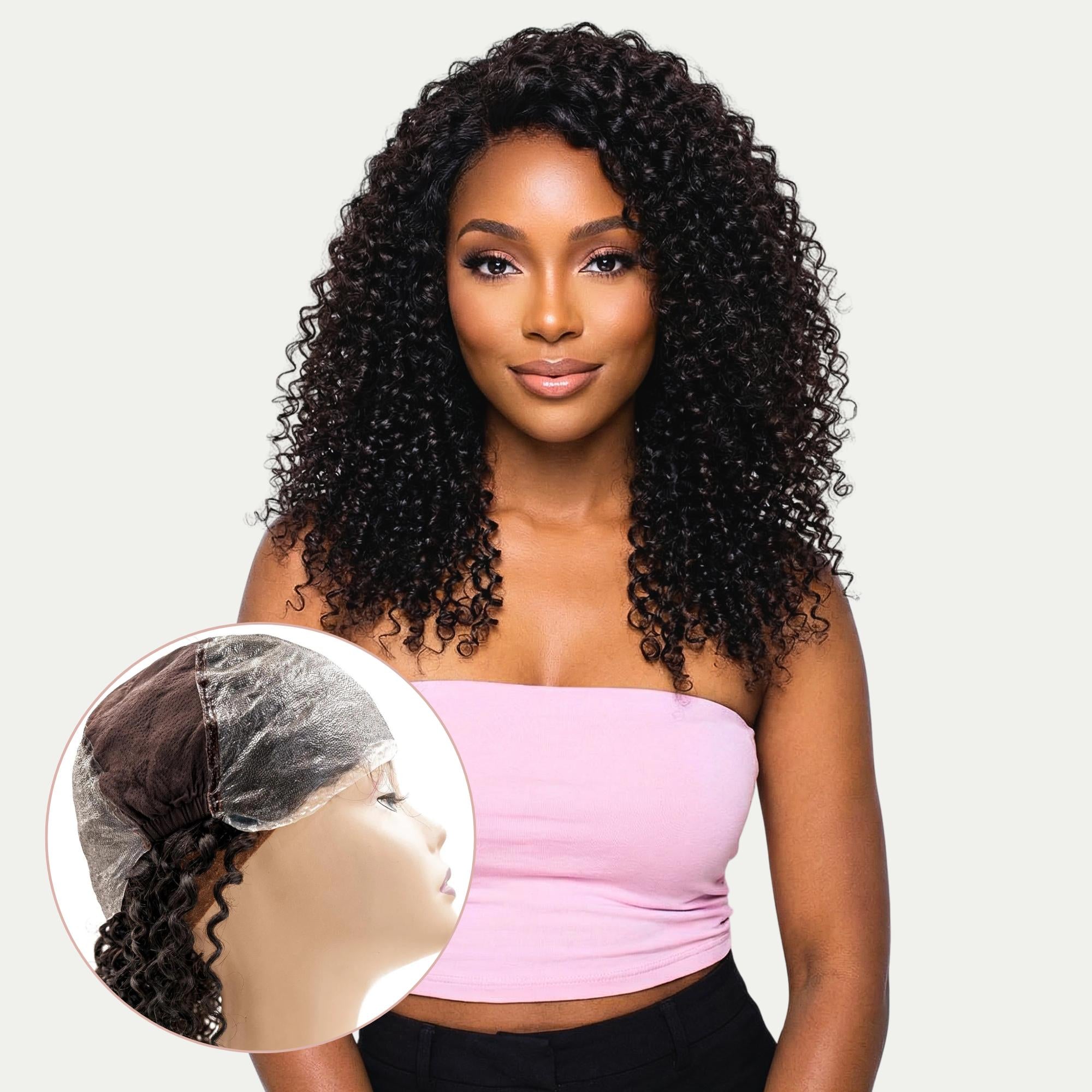 Curly Skin Polyurethane Medical Wig SALE - Private Label