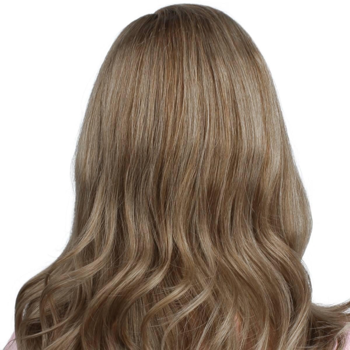 Dark Auburn Blonde Wavy 100% Human Hair Capless Bang Wig - Private Label