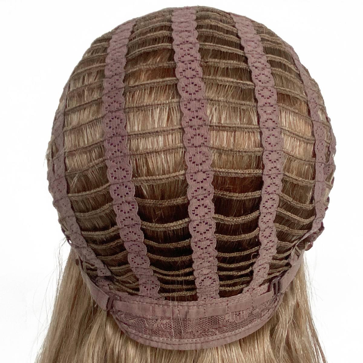 Dark Auburn Blonde Wavy 100% Human Hair Capless Bang Wig - Private Label