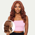 Dark Auburn Body Wave Full Transparent Lace 100% Human Hair Wig - Private Label