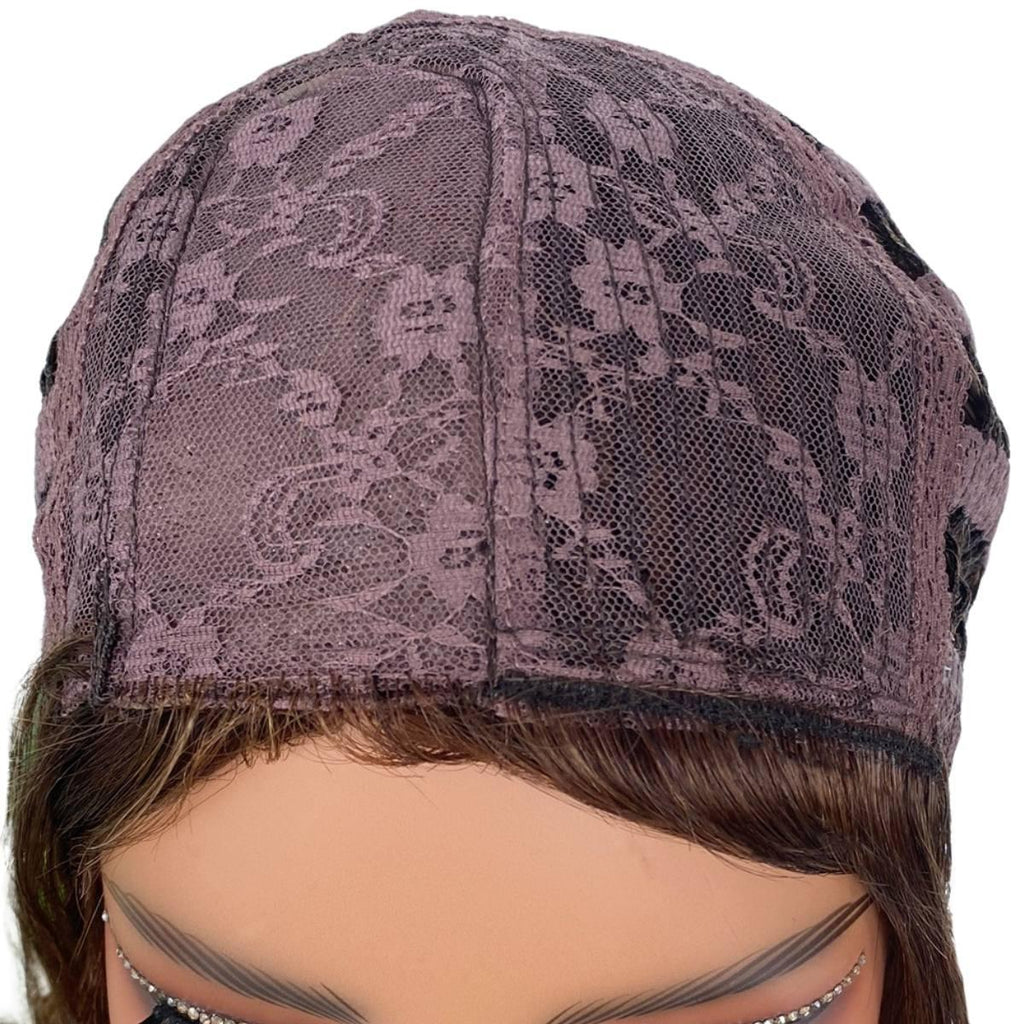 Medium Brown Straight 100% Human Hair Capless Bang Wig - Private Label