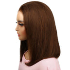 Dark Brown Glueless 5x5 HD Closure Bob 12" SALE - Private Label