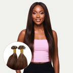 Dark Brown Straight Flat - Tip - Private Label