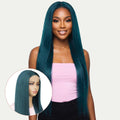 Dark Green Straight 5x5 Transparent Closure Wig - Private Label