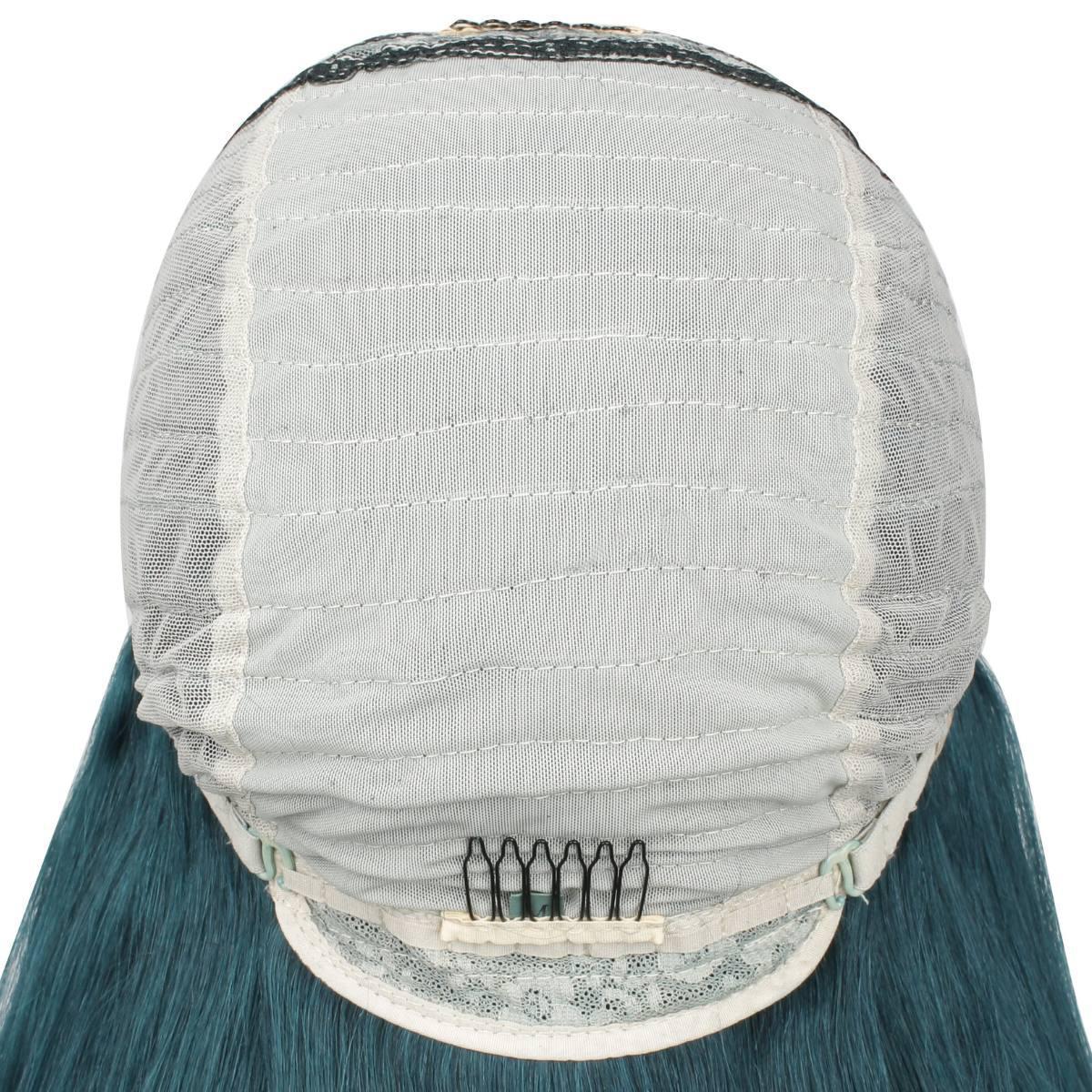 Dark Green Straight 5x5 Transparent Closure Wig - Private Label