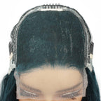 Dark Green Straight 5x5 Transparent Closure Wig - Private Label