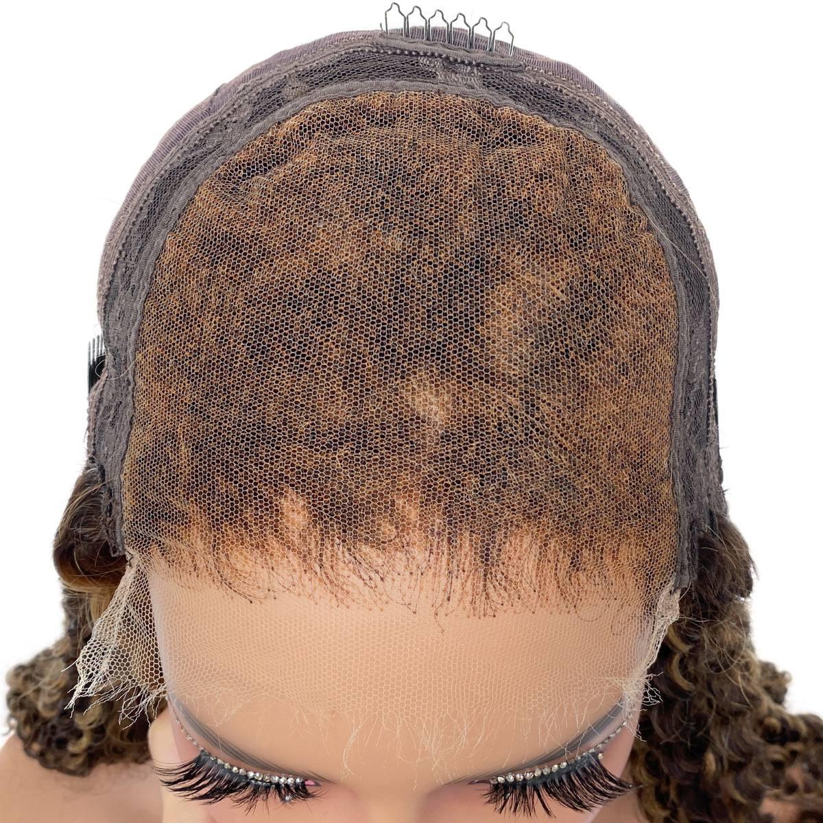 Dark Highlight Kinky Curly 5x5 HD Closure Wig - Private Label