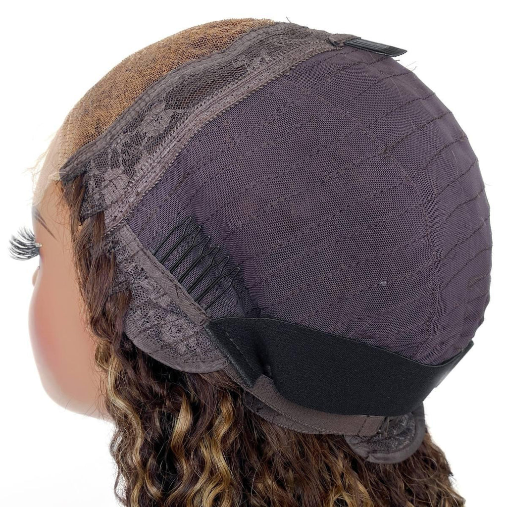 Dark Highlight Kinky Curly 5x5 HD Closure Wig - Private Label