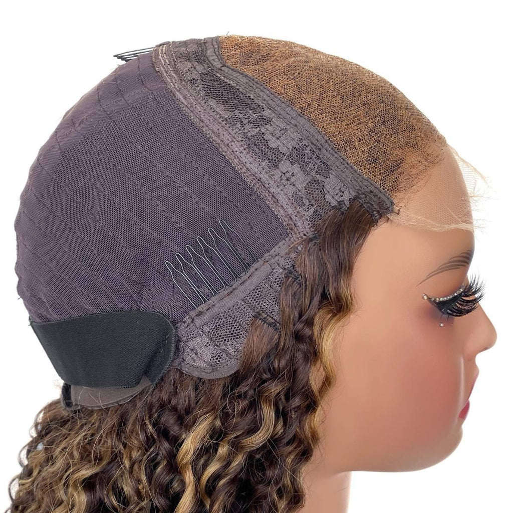 Dark Highlight Kinky Curly 5x5 HD Closure Wig - Private Label