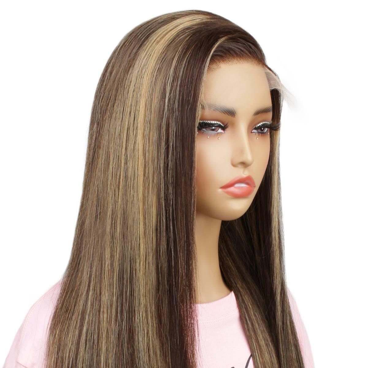 Dark Highlight Straight 5x5 HD Closure Wig - Private Label