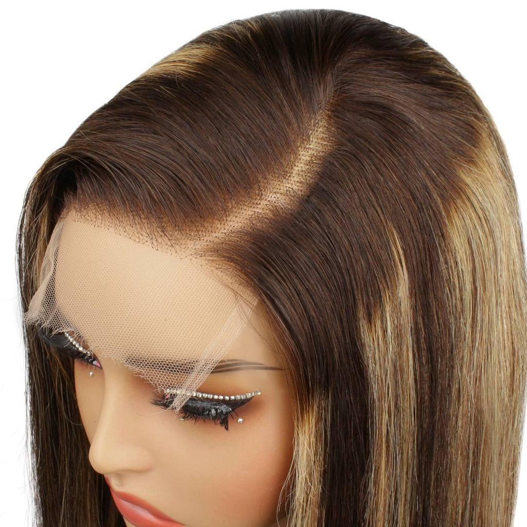Dark Highlight Straight 5x5 HD Closure Wig - Private Label