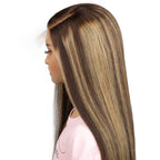 Dark Highlight Straight 5x5 HD Closure Wig - Private Label