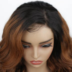 Brown Ombre Wavy 5x5 Transparent Closure Wig - Private Label
